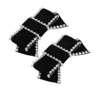 SHERCHPRY Breloques Pour Chaussures à Nœud En Velours Avec Cristaux Clips De Chaussures Amovibles Pour Talons Hauts Et Sandales Ornements Décoratifs Pour Femmes