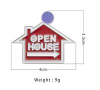 SHERCHPRY Broche Décoration Maison Badge Commercial Véritable Broche Métal Hypoallergénique Insigne Agent Immobilier Accessoire pour Vêtements Femmes Bureau Élégant