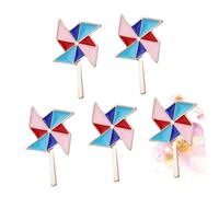 SHERCHPRY Broche En Alliage Créative Épingle De Col Colorée Lot De 5 Unisexe Accessoire Mode Femme Homme Pour Vêtement Casual Style Cartoon Moulin à Vent