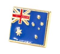 SHERCHPRY Broche Forme de Drapeau National Australien Accessoire de Mode Créatif pour Vêtements Écusson Métallique Doré pour Fêtes et Événements Spéciaux