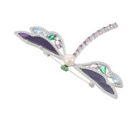 SHERCHPRY Broche Libellule Cristal Épingle à Vêtements pour Femme Badge de Mode Facile à Fixer