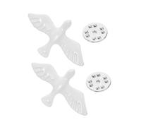 SHERCHPRY Broche Oiseau De Paix Spirituelle En Émail 2 Pièces, Épinglette Catholique Pour Femmes, Accessoire Cérémonie Communion Et Baptême, Symbole Chrétien Miniature, Présent Religieux