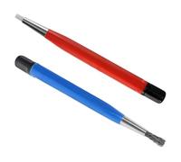 SHERCHPRY Brosse à Gratter pour Électronique 2 Pcs Stylo Nettoyant Bleu et Rouge Brosse de Ponçage de Préparation pour Montres Bijoux Circuits Imprimés Nettoyage Industriel et Scientifique