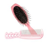 SHERCHPRY Brosse Plate Acier Peigne Démêlant Brosse Lissante Portable Peigne Rose