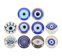 SHERCHPRY Cabochons en Verre Lumineux Ronds 16 MM Lot de 10 Pièces Patchs Décoratifs pour Bijoux DIY Cabochons Pierres Précieuses pour Création Artisanale et Décoration D’Objets