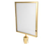 SHERCHPRY Cadre Porte-Affiche Portrait A3 Doré pour Poteau à Sangle Rétractable Support Vertical pour Signalisation de File d'Attente Indicateur de Zone d'Isolation Adapté pour Gestion