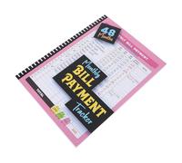 SHERCHPRY Carnet de Dépenses du Ménage Rose en Papier Suivi Complet des Factures et Format Checklist Planification Budgétaire Mensuelle
