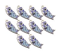 SHERCHPRY Carpe Légers et Faciles à Utiliser Pendentifs 10pcs Bleu en Alliage pour Porte-clés et Décorations Suspendues Créatives