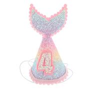 SHERCHPRY Chapeau D’Anniversaire Arc-en-Ciel pour Garçon, en Tissu | Dégradé Coloré, Forme Queue, Design Décoratif, Fêtes Festives et Anniversaires