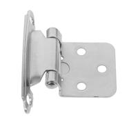 SHERCHPRY Charnière Robuste à Fermeture Automatique pour Porte d'Armoire Camping-Car Charnière Demi-Couverte 1/2 Pouce Épaisseur 15 MM en Acier Inoxydable Nickelé Quincaillerie Solide