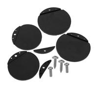 SHERCHPRY Clapets de Vidange en Caoutchouc Noir pour Bateau 4 Pièces - Kit de Réparation Étanche Joints Anti-Fuite - Compatible Pontons Voiliers et Kayaks - Accessoires Marins pour