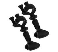 SHERCHPRY Clips de Microphone Support Léger Réglage D'angle Flexible 2 Sets en Plastique Noir pour Enregistrement et Conférences Publiques