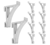 SHERCHPRY Clips D'étagère en Aluminium Argenté Support Sécurisé et Réutilisable 10 Pièces pour Congélateur et Réfrigérateur pour Clayette Frigo Stable et Robuste