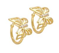 SHERCHPRY Clips D'oreilles Manchettes Oreilles Cristaux Sans Perçage Bijoux Pour Femme