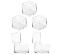 SHERCHPRY Coffret de Présentation Minéraux 5 Pièces Petit Cube Transparent Coussin Blanc Boîte D’Exposition pour Collection de Pierres Précieuses et Cristaux Rangement Sécurisé pour