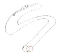 SHERCHPRY Collier à Cercles Entrelacés Pendentif Infini, Chaîne De Clavicule Pour Femme, Bijou En Alliage Solide, Usage Quotidien Et Présent Fête Des Mères