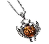 SHERCHPRY Collier Acier Inoxydable avec Pendentif Jaune Accessoire Clavicule pour Fille Festival et Protection
