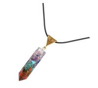 SHERCHPRY Collier Cuir Pierre Naturelle Hexagonal Pendentif Géométrique Léger Pour Femme Style Ras-cou Chic Et Confortable