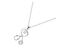 SHERCHPRY Collier Femme Créatif avec Pendentif Stéthoscope Cœur Chaîne Clavicule et Durable pour Médecin Infirmière Étudiante Bijoux Femme Chic et Original