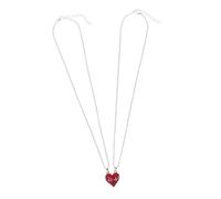 SHERCHPRY Collier Magnetique Pour Couples Pendentif Forme De Coeur Rouge Bijoux De Saint Valentin Pour Et Femmes Romantique