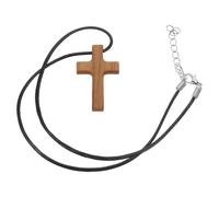 SHERCHPRY Collier Pendentif Croix en Bois d'Olivier Bijou Religieux Chrétien Unisexe Hypoallergénique Adapté pour Baptême et Fêtes Chrétiennes Accessoire Croix Homme et Femme Symbole