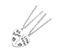 SHERCHPRY Collier Pendentif d'Amitié de Cœur Ensemble de 2 Colliers pour Bijoux en Zircon Design Créatif pour Taille Unique