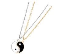 SHERCHPRY Collier Pendentif Yin Yang En Acier Inoxydable Duo, Colliers Délicats Pour Couple Homme Femme, Bijou Tai Chi Symbole D'amour Et D'affection, Usage Quotidien Et Présent Valentin