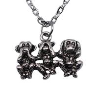 SHERCHPRY Collier Singe Pendentif en Alliage Élégant et Chic, Accessoire Inspirant pour Femme, pour Noël ou Soirée, Design Mignon