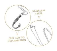 SHERCHPRY Collier Urne Funéraire pour Cendres Danimaux Acier Inoxydable Pendentif Commémoratif Discret et Souvenir pour Garder Précieusement Cendres de