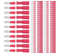 SHERCHPRY Cosses à Sertir Pré-Isolées Rouges Mâles et Femelles Connecteurs Électriques à Déconnexion Rapide 200 Pièces Bornes pour Fils de Cuivre Usage Automobile et Industriel