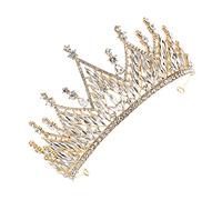 SHERCHPRY Couronne de Mariage Délicate Doré avec de Tête pour Mariée Accessoire Élégant pour Fêtes et Engagements