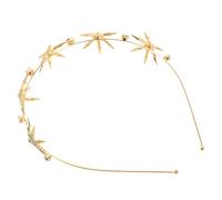 SHERCHPRY Couronne de Mariée Étoile à Cinq Branches Bandeau Strass Doré Accessoire Cheveux Mariage Bijoux Tête Coiffe