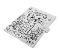 SHERCHPRY Couverture de Livre en Tissu A5 Blanche Motif Chat Protège-Livre Réutilisable Résistant à L’Usure Housse Colorée pour Cahier et Carnet pour Protection Scolaire et Usage