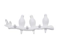 SHERCHPRY Crochet Mural Oiseaux en Abs Blanc sans Perçage, Patère Murale Décorative et Pratique pour Clés et Petits Objets, pour Salle à Manger et Salle de Bain