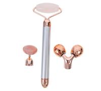 SHERCHPRY Data Rouleau Facial En Jade Électrique Masseur Visage Naturel Vibrations Haute, Léger Et Portable, Pour Usage Professionnel Et Personnel