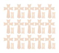 SHERCHPRY Découpes en Bois Non Finies de Croix 30 Pcs, Tranches à Motif pour Bricolage Créatif, Peinture Garçon et Filles, Décoration Murale et Loisirs Créatifs DIY Style Style Aléatoire