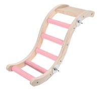 SHERCHPRY Échelle pour Perroquet en Bois et Métal Fonction Broyage des Griffes, Accessoire pour Cage à Oiseaux Stimulant l'esprit, pour Cage Intérieure
