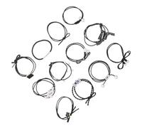 SHERCHPRY Élastiques Cheveux Nylon Lot Bandeaux Élastiques Anneau Cordelette Accessoires Femmes Filles Boîte Cadeau Noir