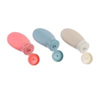 SHERCHPRY Ensemble 3 Flacons de Voyage 60 Ml en Pp et Pe, Étanches et Légers, pour Lotions et Gels, Format Compact Valise, Accessoires Cosmétiques Portables pour Voyages