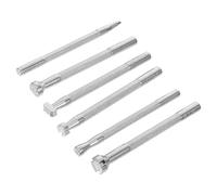 SHERCHPRY Ensemble de 6 Outils de Travail D'estampage en Acier Allié pour Cuir, Kit de Tampons de Gaufrage Polyvalent pour Fabrication et Réparation de Selles Western, Outil de Marquage
