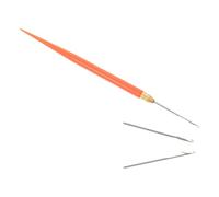 SHERCHPRY Ensemble de Crochets à Cheveux pour Extensions - 1 Poignée Plastique Orange 3 Mini Crochets pour Dreadlocks - Outil de Tressage Précis et Polyvalent, Kit Professionnel Portable