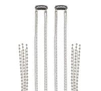 SHERCHPRY Ensemble De Pinces à Cheveux 2pcs Chaînes Élastiques à Cheveux Bijoux Pour Tresses Accessoires Décoratifs Pour Femmes Argenté Occasions Spéciales Quotidien Tendances