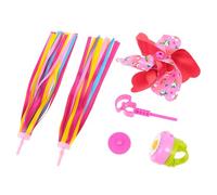 SHERCHPRY Ensemble Décoratif 3 Pièces pour Vélo et Trottinette Garçon et Filles Pompons Jaunes et Roses pour Guidon Sonnette en Plastique Moulin à Vent Licorne et Fleur Rose Accessoire