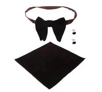 SHERCHPRY Ensemble Nœud Classique Homme Mouchoir et Boutons de Manchette Rétro Accessoires Costume Mariage et Cérémonie Couleur Sobre Style Élégant pour Tenue Professionnelle et Formelle