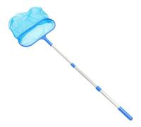 SHERCHPRY Épuisette de Piscine Télescopique 105cm en Plastique et Aluminium | Filet Fin pour Feuilles et Débris Flottants, Installation sans Outil, Usage Bassin Hors-sol, Bleu