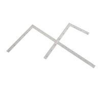 SHERCHPRY Équerre Métal en Acier Inoxydable 2 Pcs, Règles en L Dessin Technique et Travail du Bois Durabilité et Design Simple