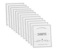 SHERCHPRY Étiquettes Autocollantes De Bouteilles Shampooing Lot 24 Pièces Tailles 83x70 Mm Étanches Autocollants Pour Distributeurs De Salle De Bain Usage Quotidien Blanc Pvc