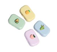 SHERCHPRY Étui à Lentilles de Contact Portable 4Pcs Boîte de Soins Oculaires Multifonction Miroir Support Pratique pour Voyager Étui de Voyage Compartiment pour Cartes pour Couples
