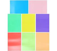 SHERCHPRY Feuilles de Cellophane Colorées A3 9 Pièces en PVC Transparent Translucide Multicolore pour Loisirs Créatifs Emballage et Décoration Film Cellophane Résistant et Solide