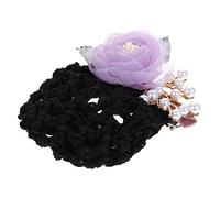 SHERCHPRY Filet à Cheveux pour Chignons en Tissu Pourpre, Accessoire Coiffure Femme Simple et Souple, Maintien du Bun, pour Serveuses D'hôtel et Employées de Banque